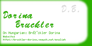 dorina bruckler business card