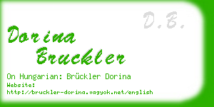 dorina bruckler business card